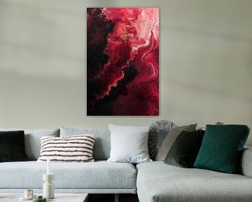 Passie in Rood Abstracte Beweging van Eva Lee