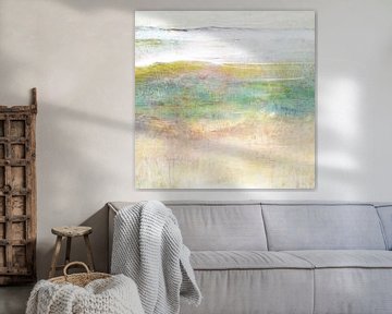Mist en bergen van Claudia Gründler