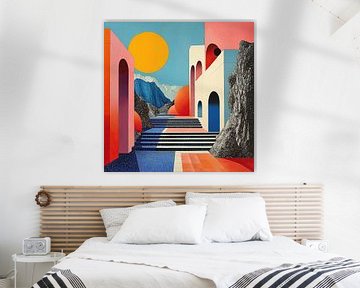 Surrealisme Architectuur Ontwerp Meetkunde Maan van Niklas Maximilian