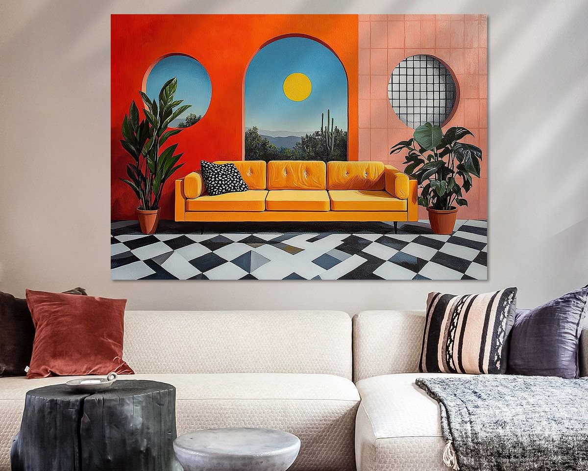 Voorbeeld van het werk in een kamer