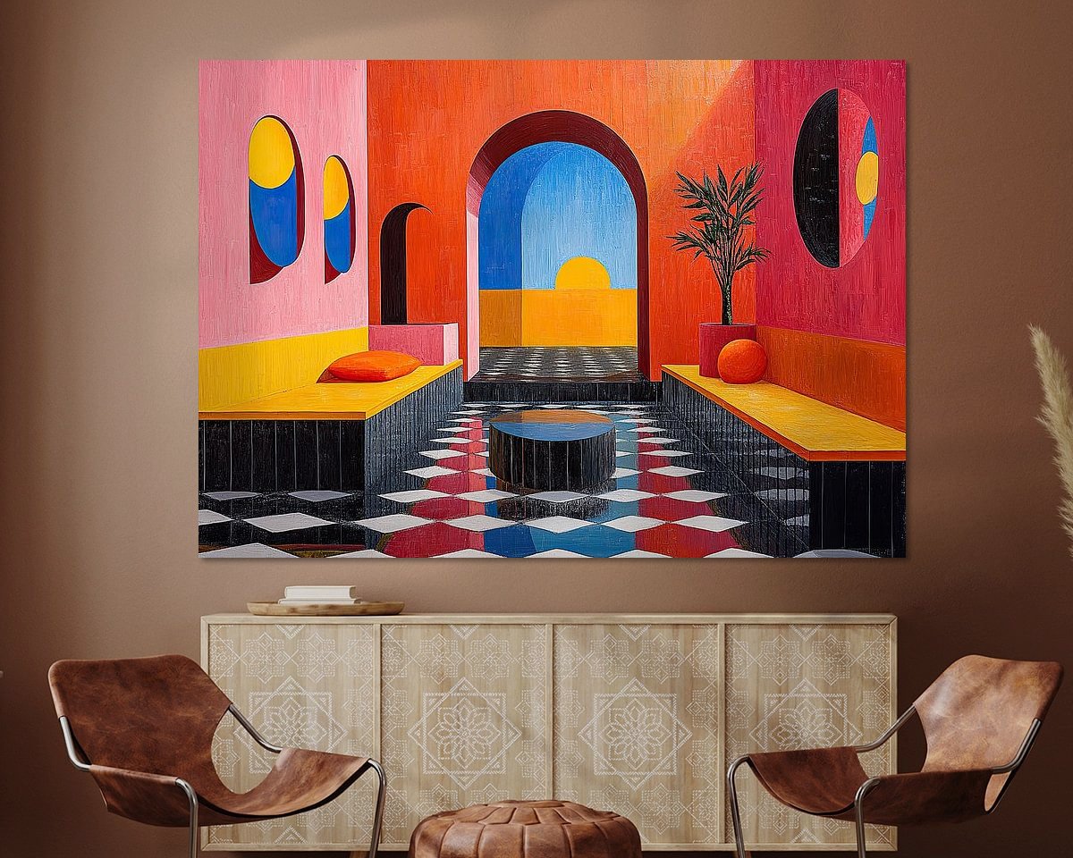 Voorbeeld van het werk in een kamer