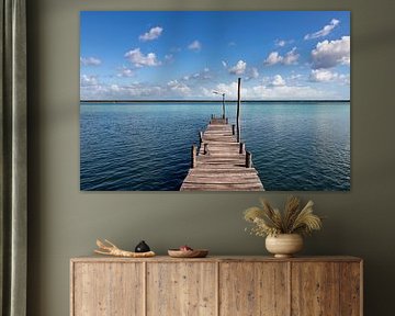 The lake of the seven colors blue by Laura Vijverberg