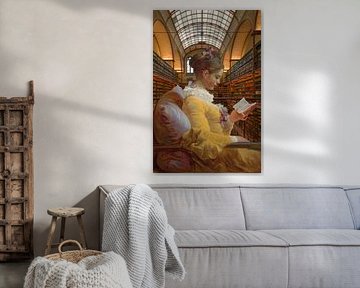 Lesendes Mädchen, Jean-Honoré Fragonard in der Bibliothek von Digital Art Studio