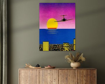 Hiroshi Nagai - Vliegtuig van Timeless Artworks