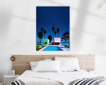 Hiroshi Nagai - City Pop Dampgolf Esthetische Kunst van Timeless Artworks