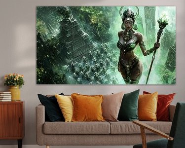 Voorbeeld van het werk in een kamer