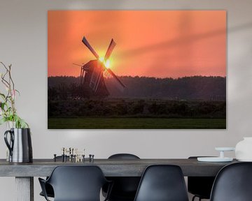 Windmill at Sunset by Volt