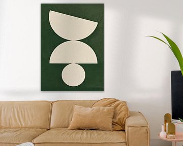 TW living - modern art abstract green japandi 2 by TW living