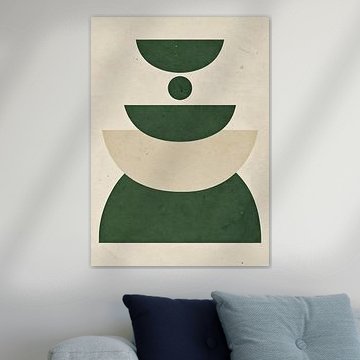 modern art abstract green japandi 3