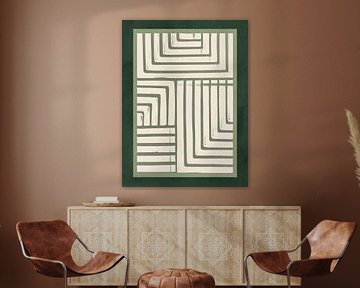modern art abstract green japandi 5