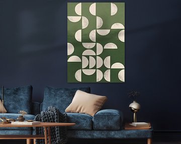 modern art abstract green japandi 6
