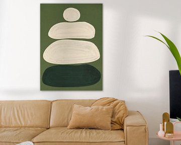 TW living - modern art abstract green japandi 7 van TW living