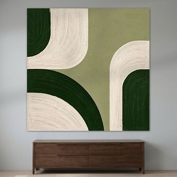 modern art abstract green shapes
