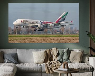 Emirates Airbus A380 in AC Milan livery. van Jaap van den Berg
