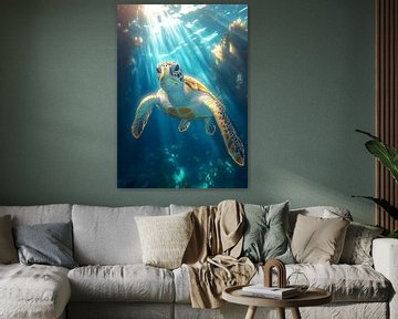 Zeeschildpad van R Pevitanada