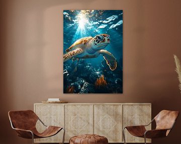 Zeeschildpad van R Pevitanada