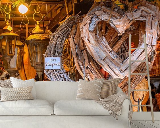 Voorbeeld van het werk in een kamer