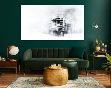Modern gebouw met glazen gevel
