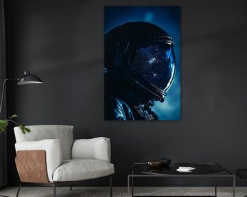 Astronautenhelm in sterrenlicht - Mystiek van Poster Art Shop