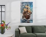 Voorbeeld van het werk in een kamer