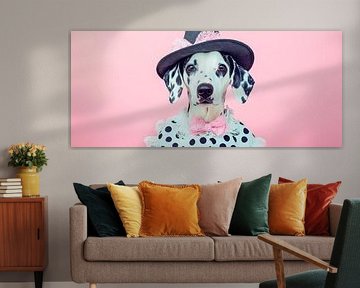 Dalmatian in a festive outfit - Playful by Poster Art Shop