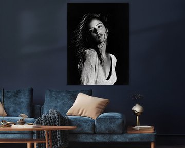 Dramatic portrait in black and white by Poster Art Shop
