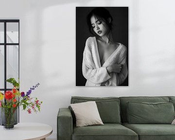 Sensitive portrait in black and white by Poster Art Shop
