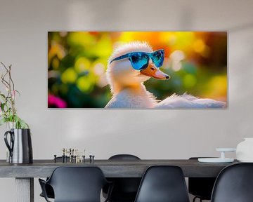 Ente im Sonnenbrille – Sommerlicher Spaß von Poster Art Shop