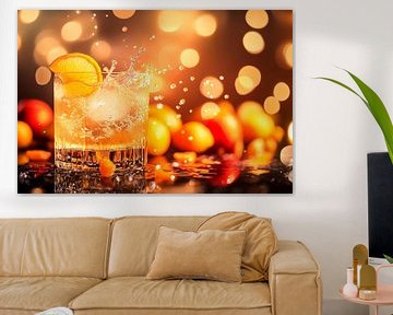 Verfrissende cocktail met spritz van Poster Art Shop