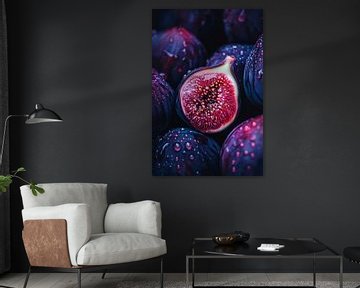 Vijgen in de regen - sappig en smakelijk van Poster Art Shop