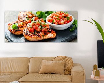 Grilled chicken with salsa variation by Poster Art Shop