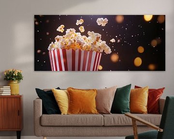 Crispy popcorn in a retro pot by Poster Art Shop