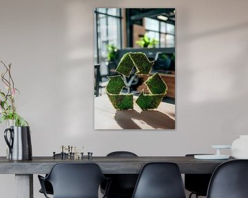 Sustainability in green - recycling symbol by Poster Art Shop