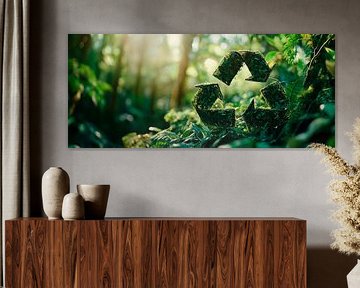 Sustainability in nature - recycling symbol by Poster Art Shop