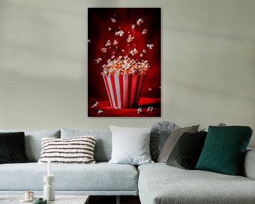 Popcorn explosion in retro style by Poster Art Shop