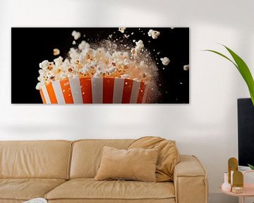 Popcorn explosion in a cinema cup - Fun by Poster Art Shop