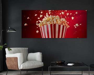 Popcorn guillotine with red background by Poster Art Shop