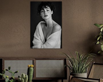 Portrait of a woman in soft tones by Poster Art Shop