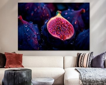 Ripe figs with dew - Delicious colours by Poster Art Shop