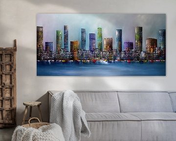 Skyline City by Gena Theheartofart