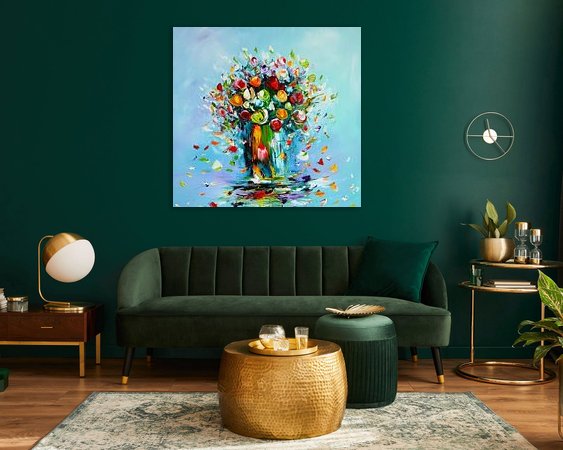 Voorbeeld van het werk in een kamer