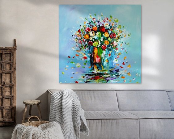 Voorbeeld van het werk in een kamer