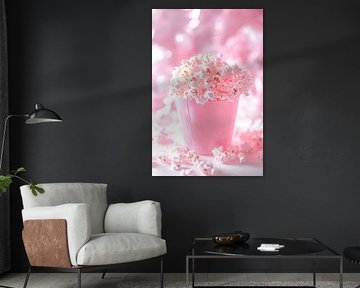 Delicate shower of pink popcorn flowers by Poster Art Shop