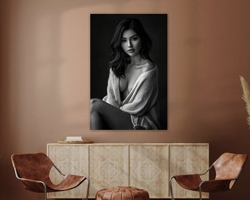 Portrait of a woman in soft tones by Poster Art Shop