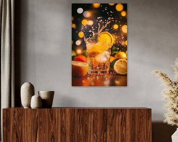 Mousserende cocktail met citrusvruchten van Poster Art Shop