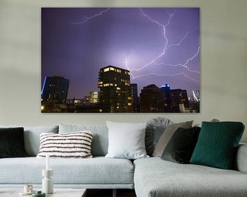 Onweer in Rotterdam by Michel van Kooten