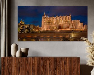 Palma de Mallorca - La Seu kathedraal bij nacht van t.ART