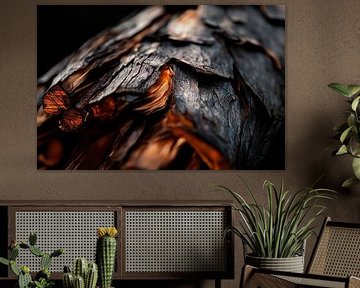 Baumrinde in Nahaufnahme – Texturenspiel von Poster Art Shop