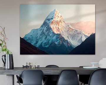 Bergtoppen in het ochtendlicht - Natuur van Poster Art Shop