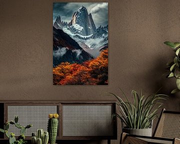 Berglandschap in herfst - Dramatisch van Poster Art Shop